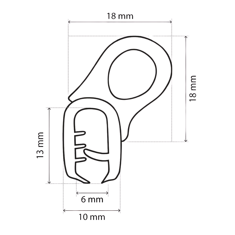 (SOLD BY METER) Roof Shell Sealing Rubber (111917)