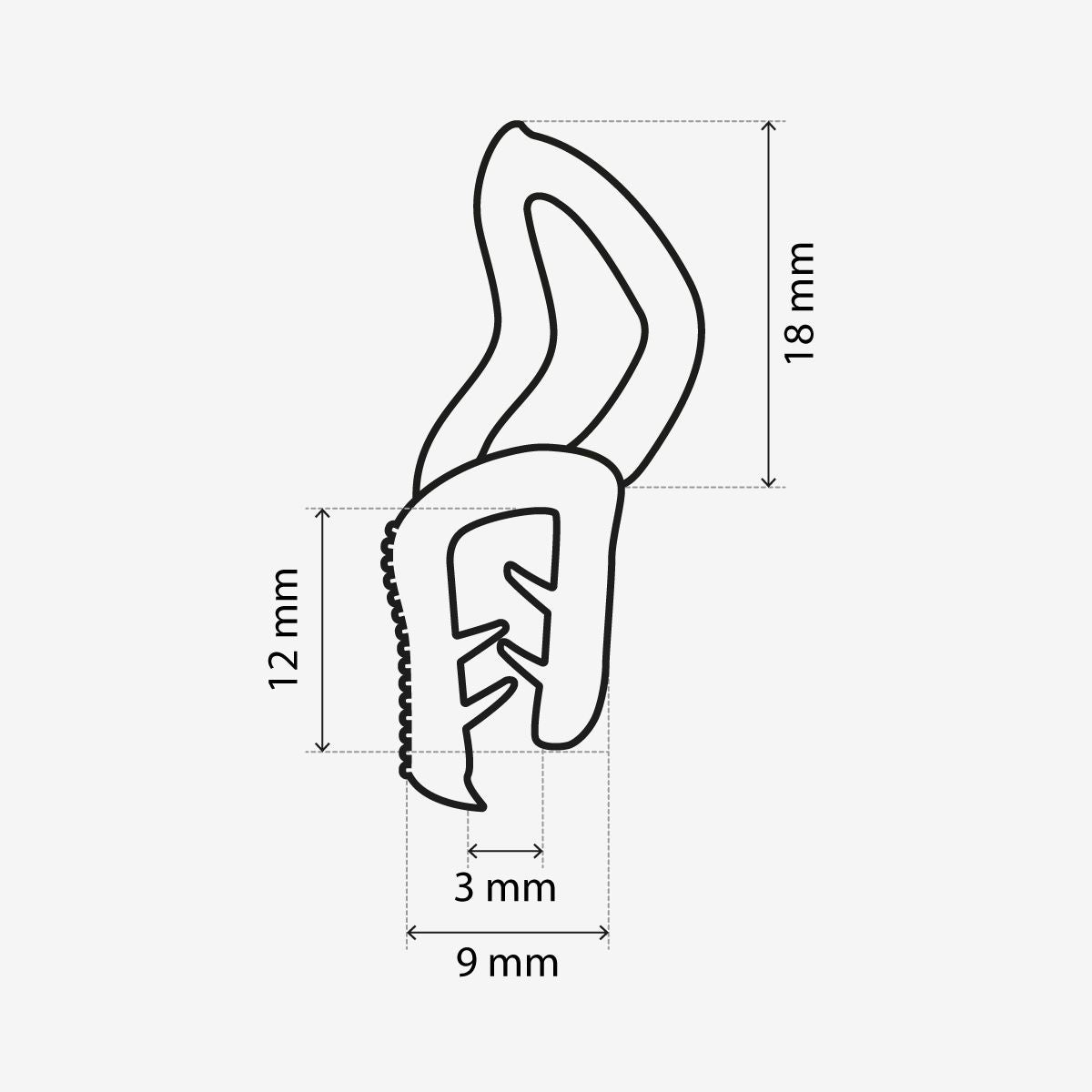 (SOLD BY METER) Roof Shell Sealing Rubber (185668)