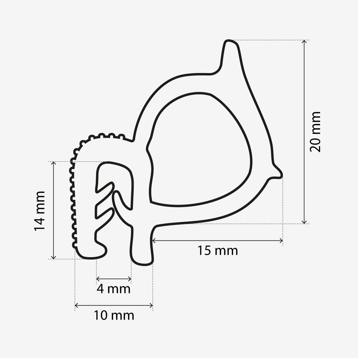 (SOLD BY METER) Roof Shell Sealing Rubber (142053)