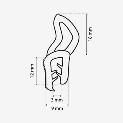 (SOLD BY METER) Roof Shell Sealing Rubber (185668)