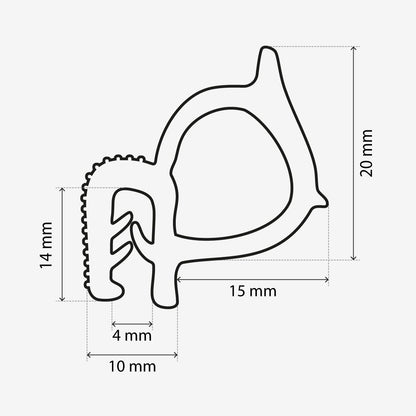 (SOLD BY METER) Roof Shell Sealing Rubber (142053)
