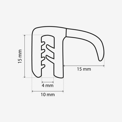 (SOLD BY METER) Interior Sealing Rubber (145421)